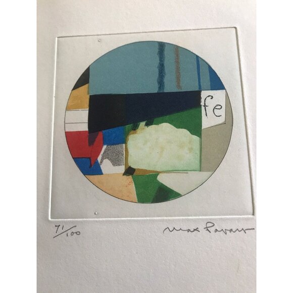 Vintage Max Papart "The Circle" Original Etching/Aquatint Edition 71/100 Signed - Picture 3 of 10